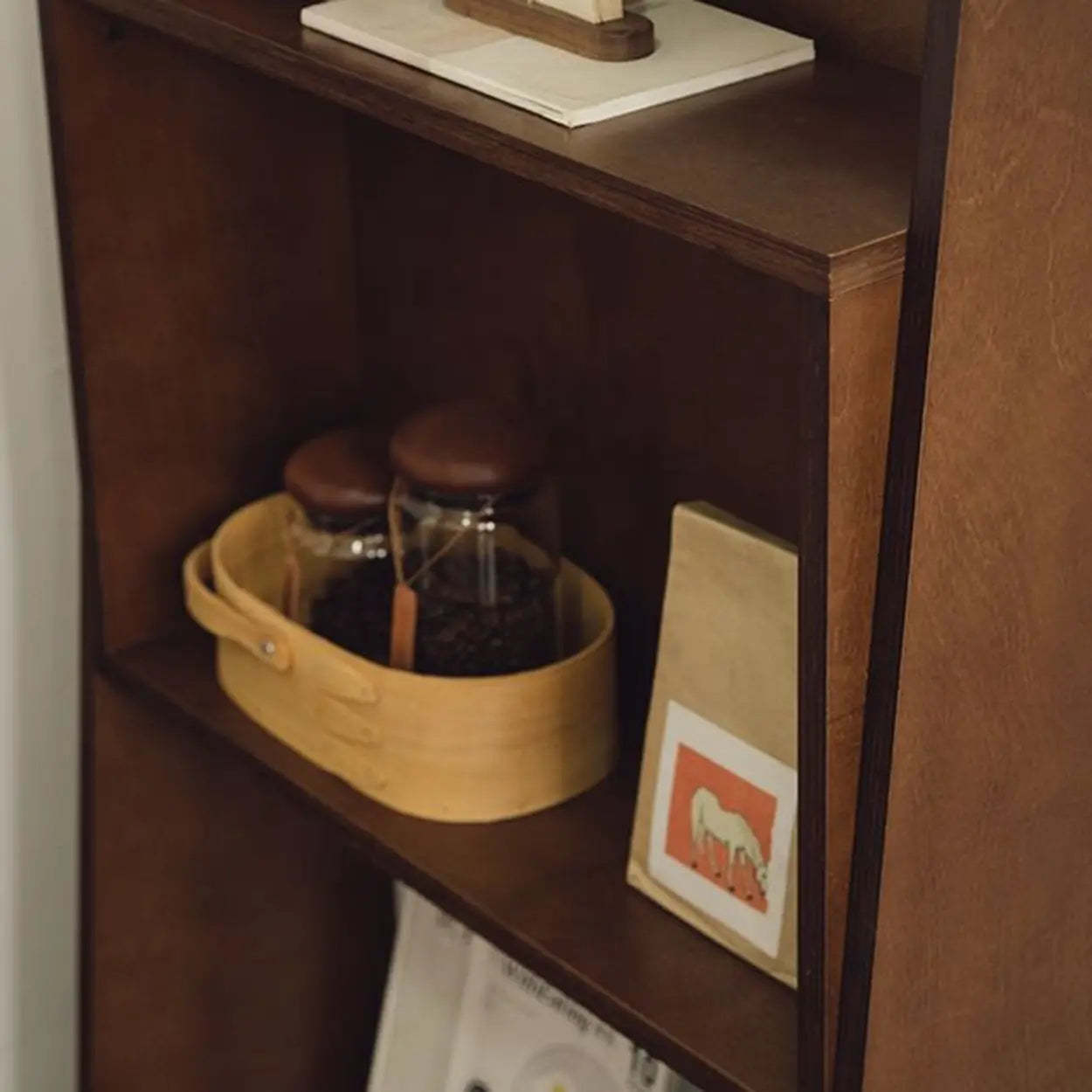 Scandinavian Wood Open Back Ladder Bookshelf