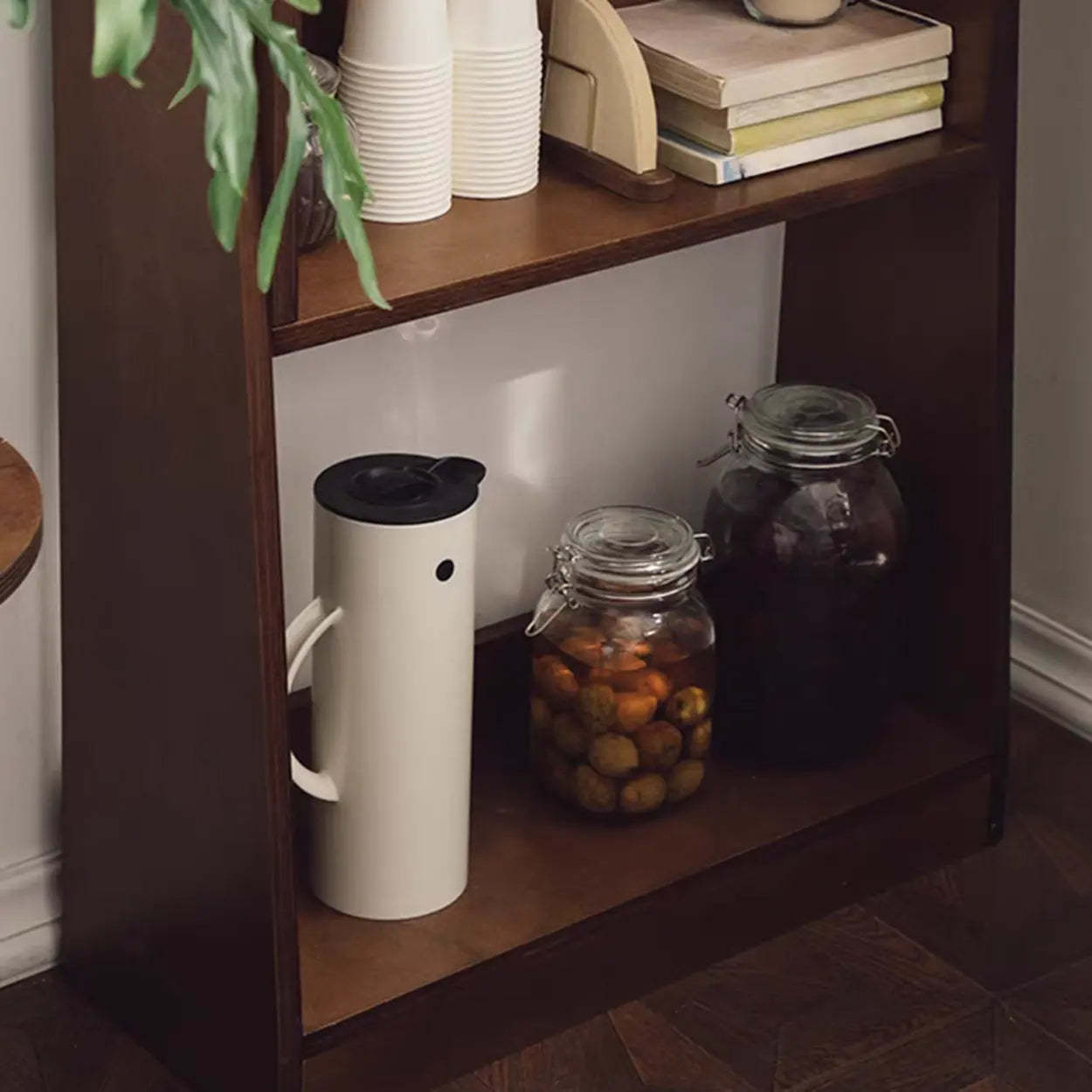 Scandinavian Wood Open Back Ladder Bookshelf