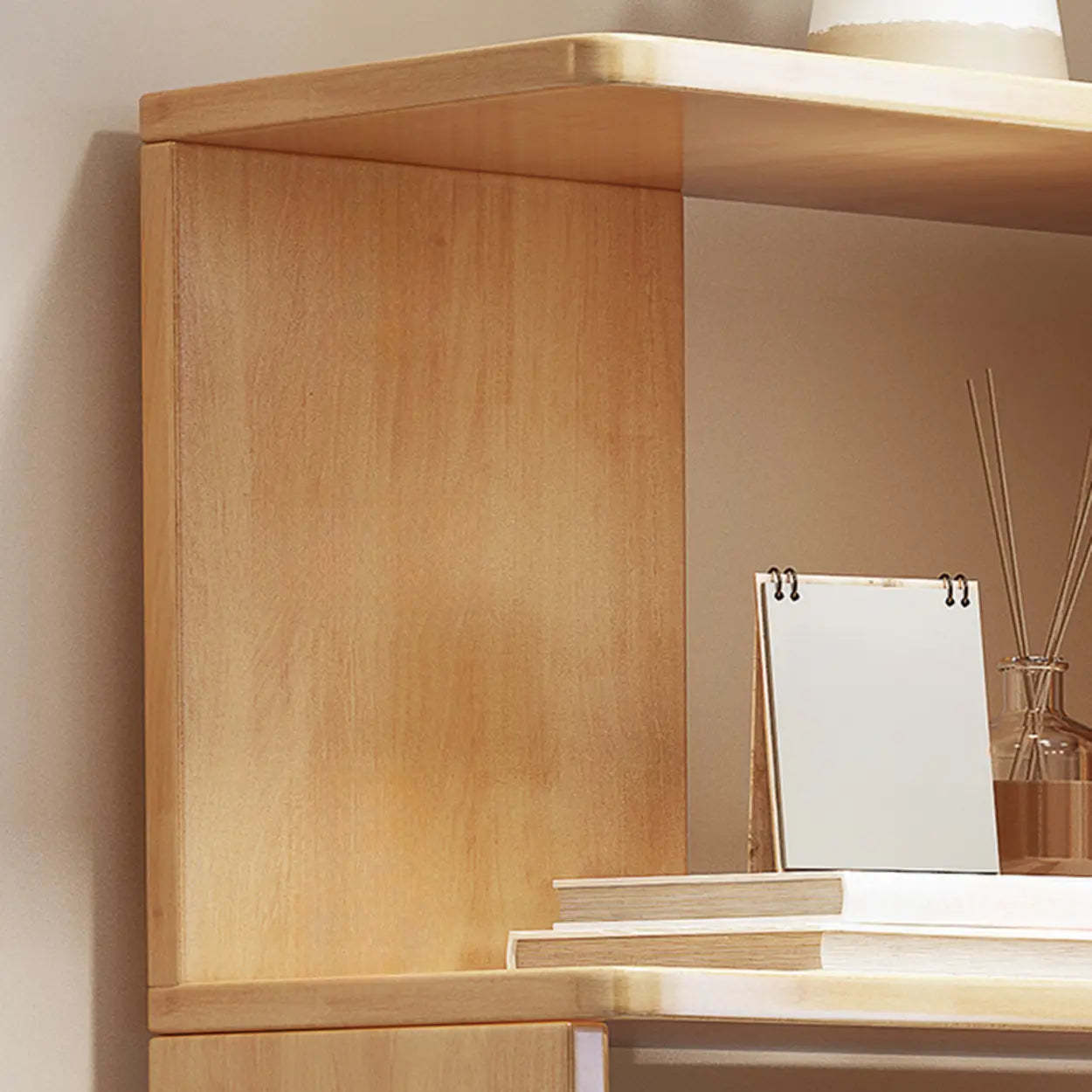 Scandinavian Wood Corner L-Shaped Bookshelf