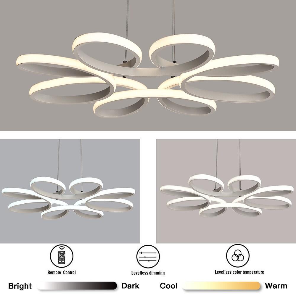 Curved Flower Dimmable LED Modern Pendant