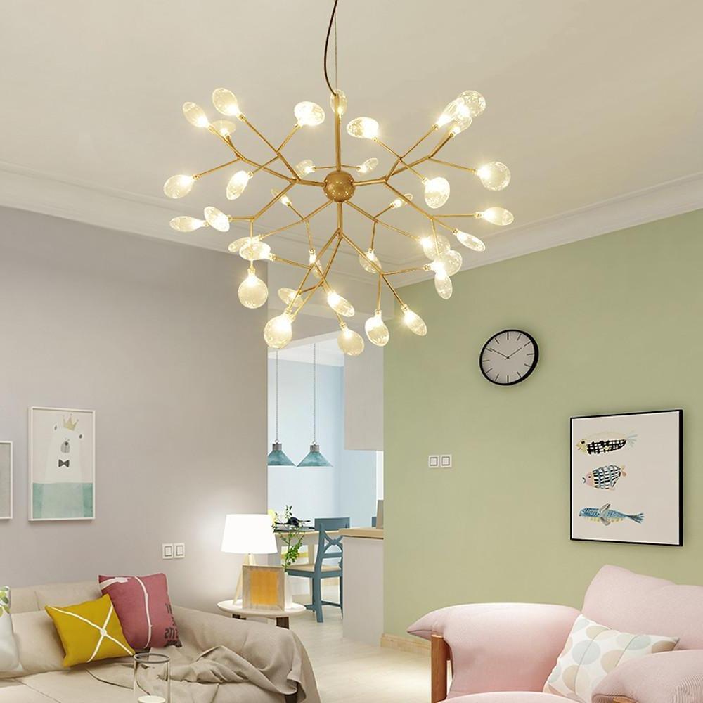 36-Light LED Cluster Sputnik Chandelier