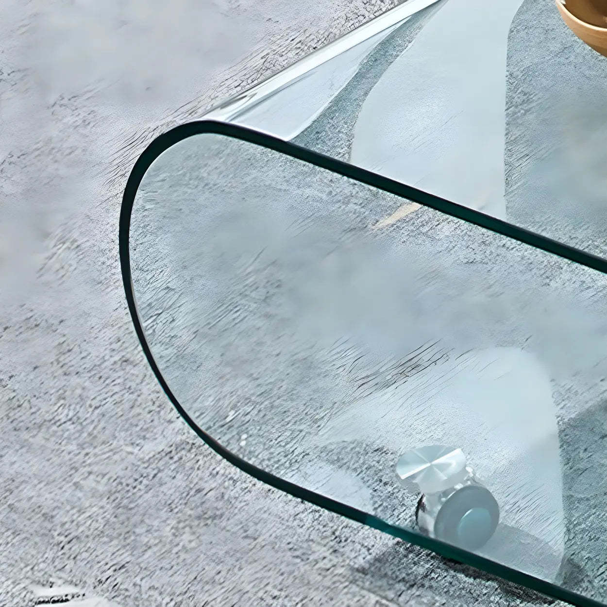 Lighom modern rectangular glass metal leather coffee tables