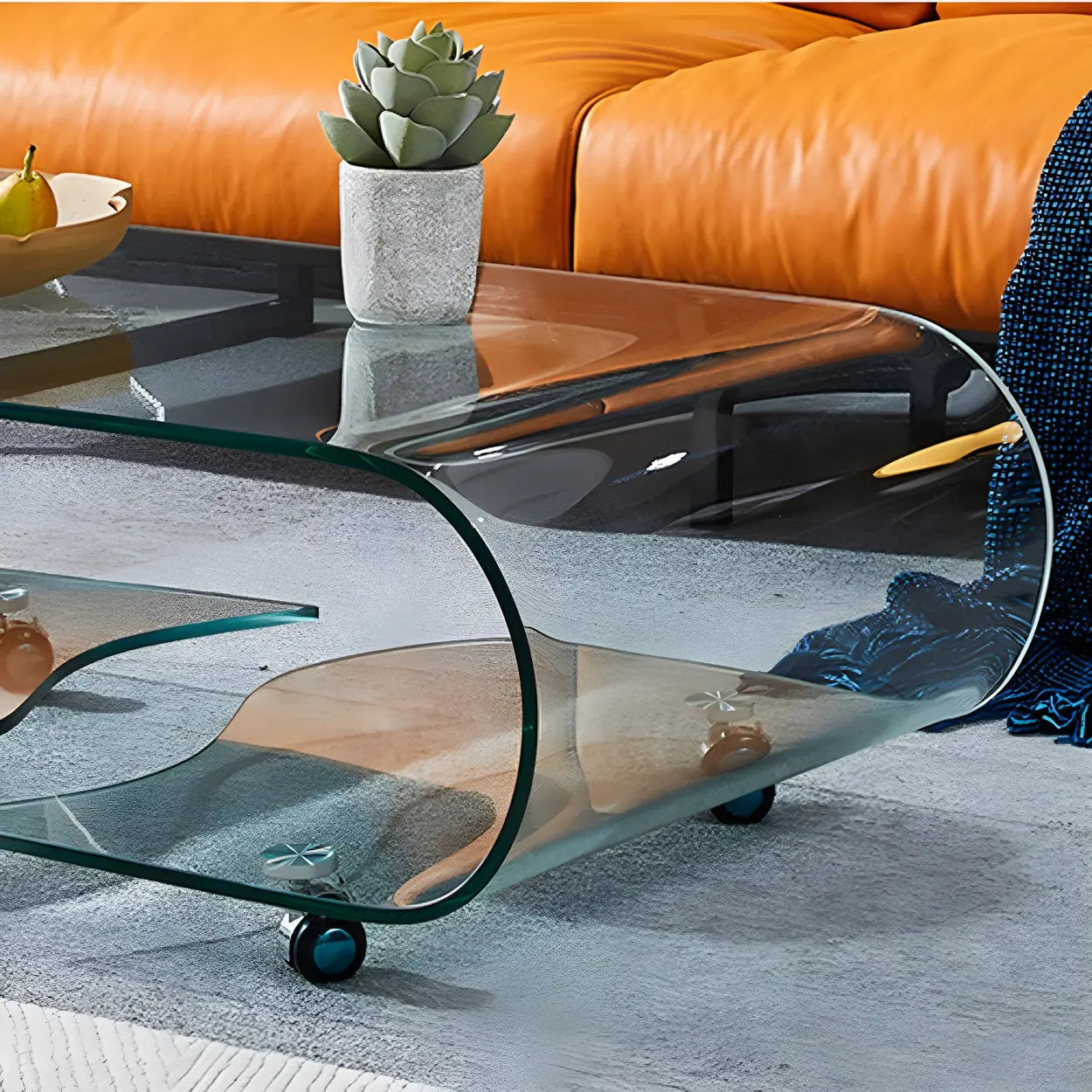 Modern rectangular black coffee tables, Lighom