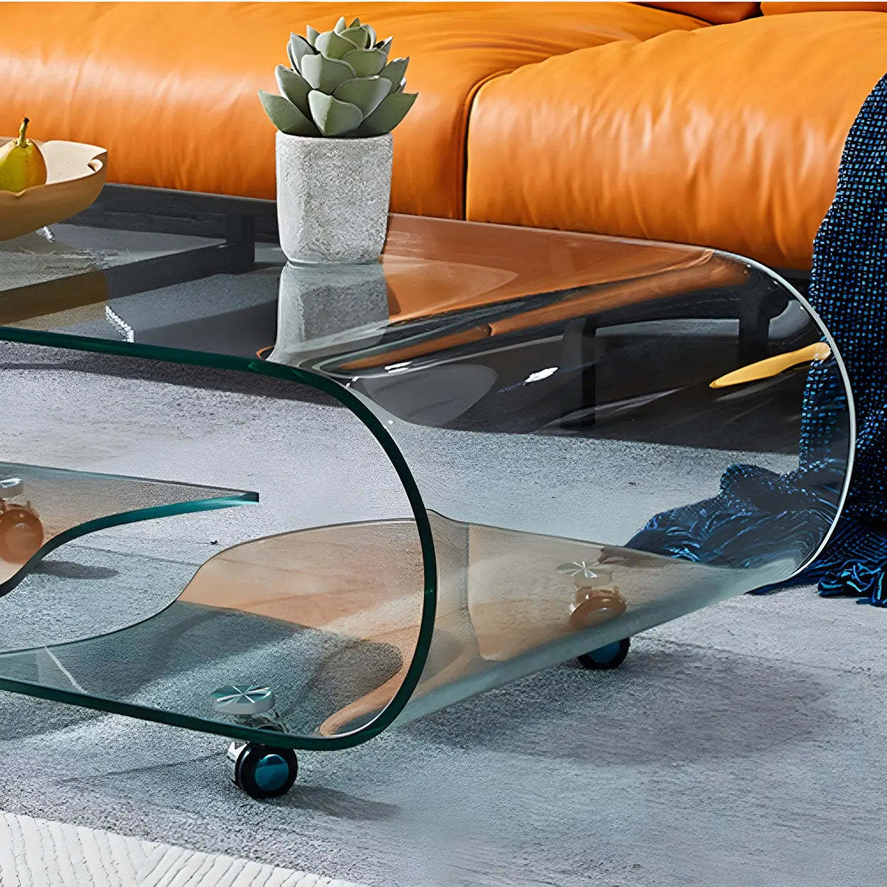 Modern rectangular black coffee tables, Lighom