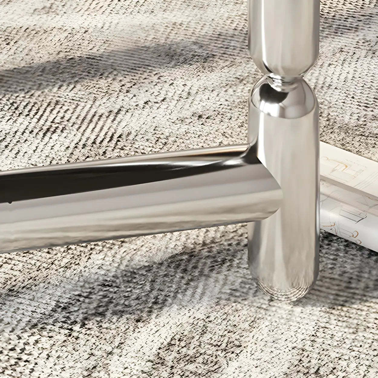 Glass Round Three-Leg Coffee Table — Clear