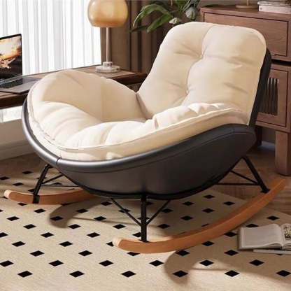 Upholstered Tufted Rocking Chair — Green