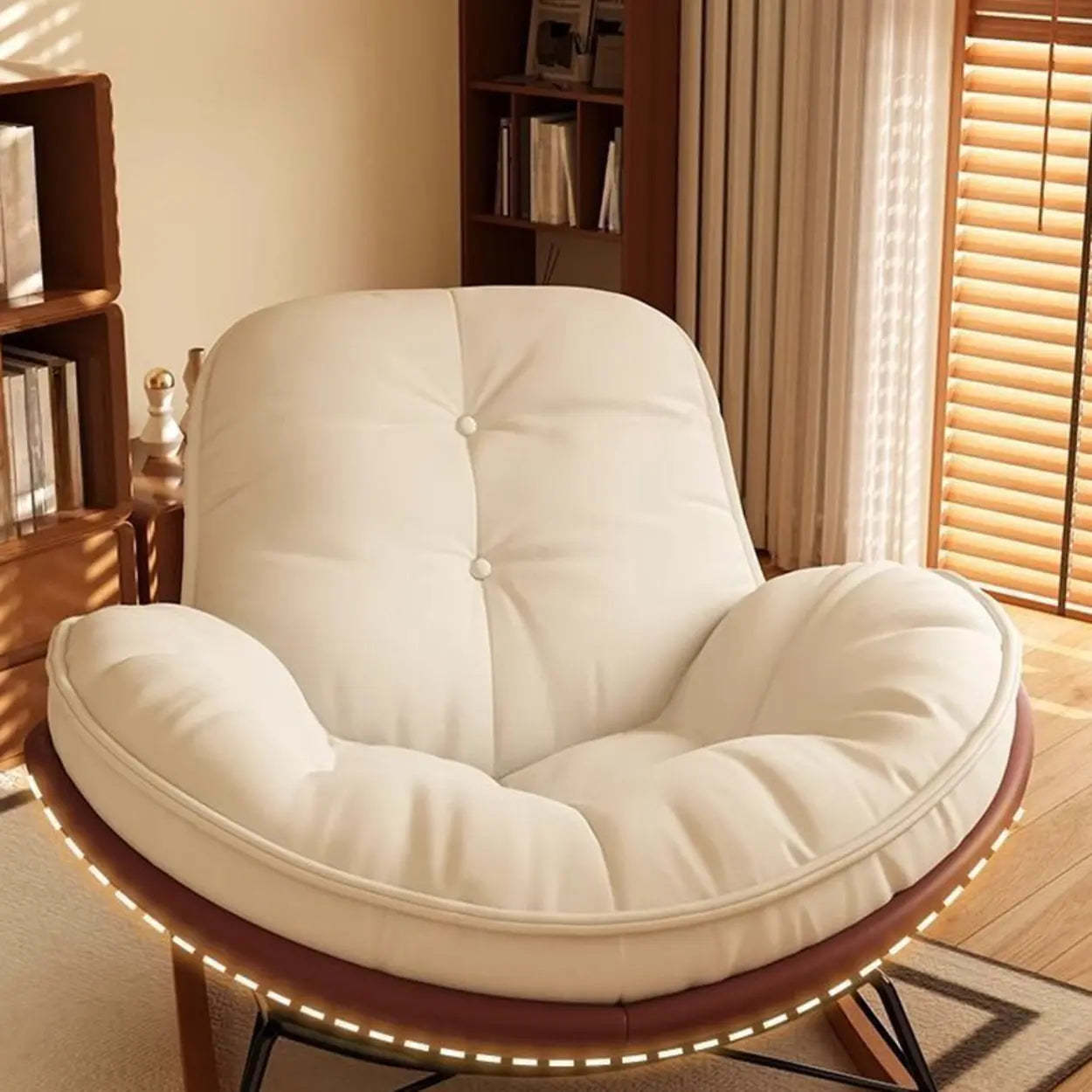 Upholstered Tufted Rocking Chair