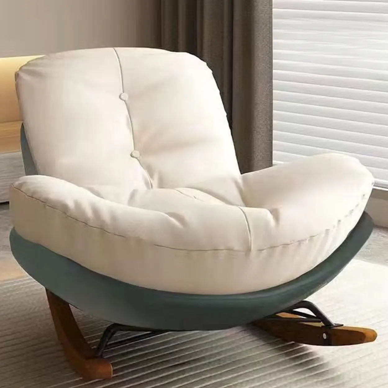 Upholstered Tufted Rocking Chair