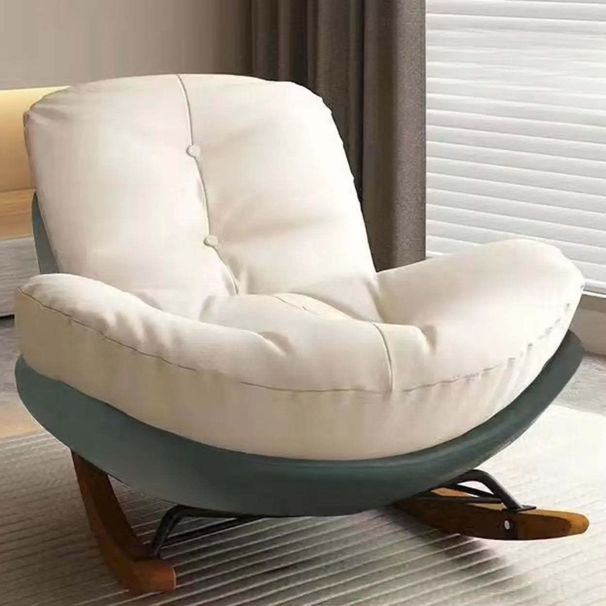 Upholstered Tufted Rocking Chair