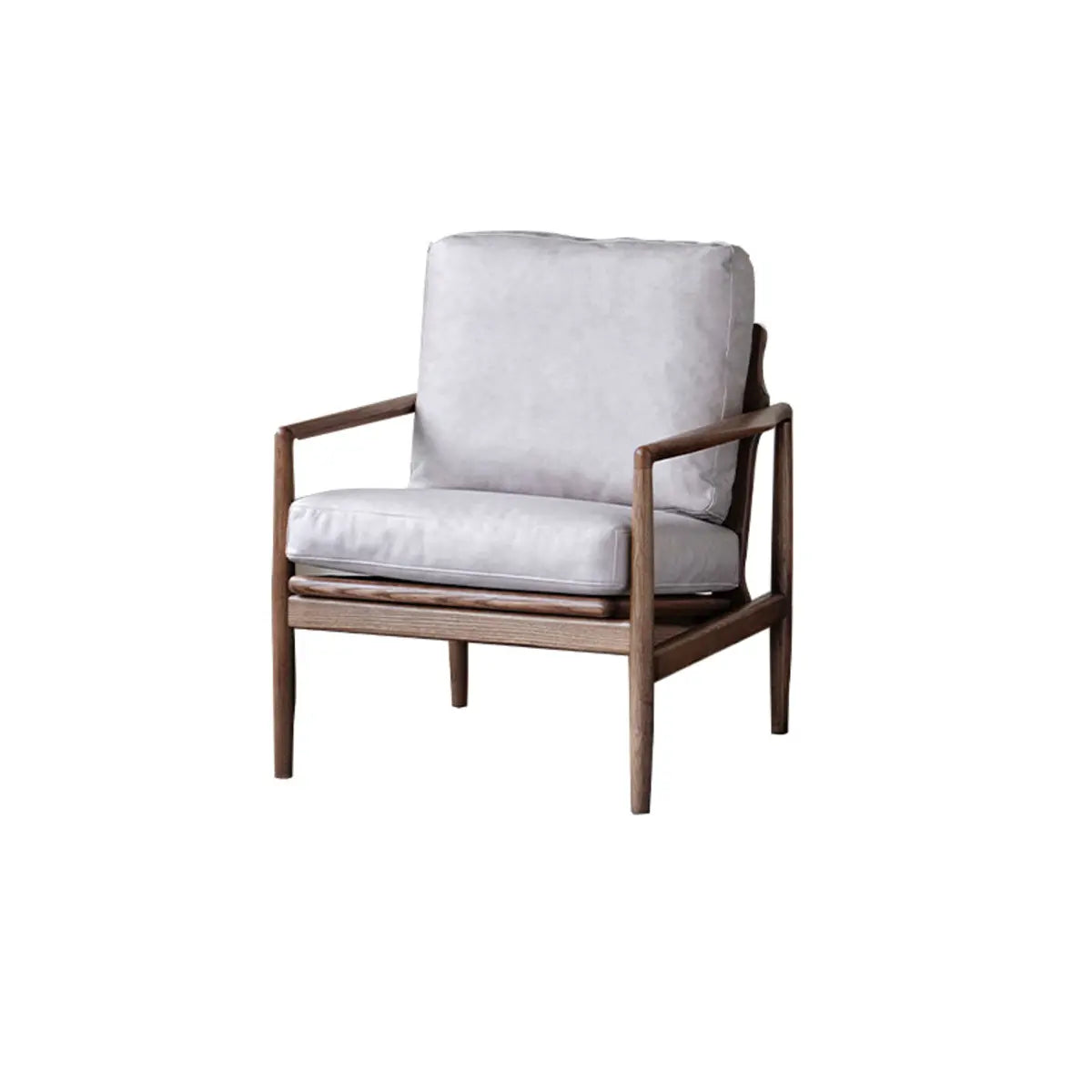 Scratch Resistant Leather Cushion Back Arm Chair