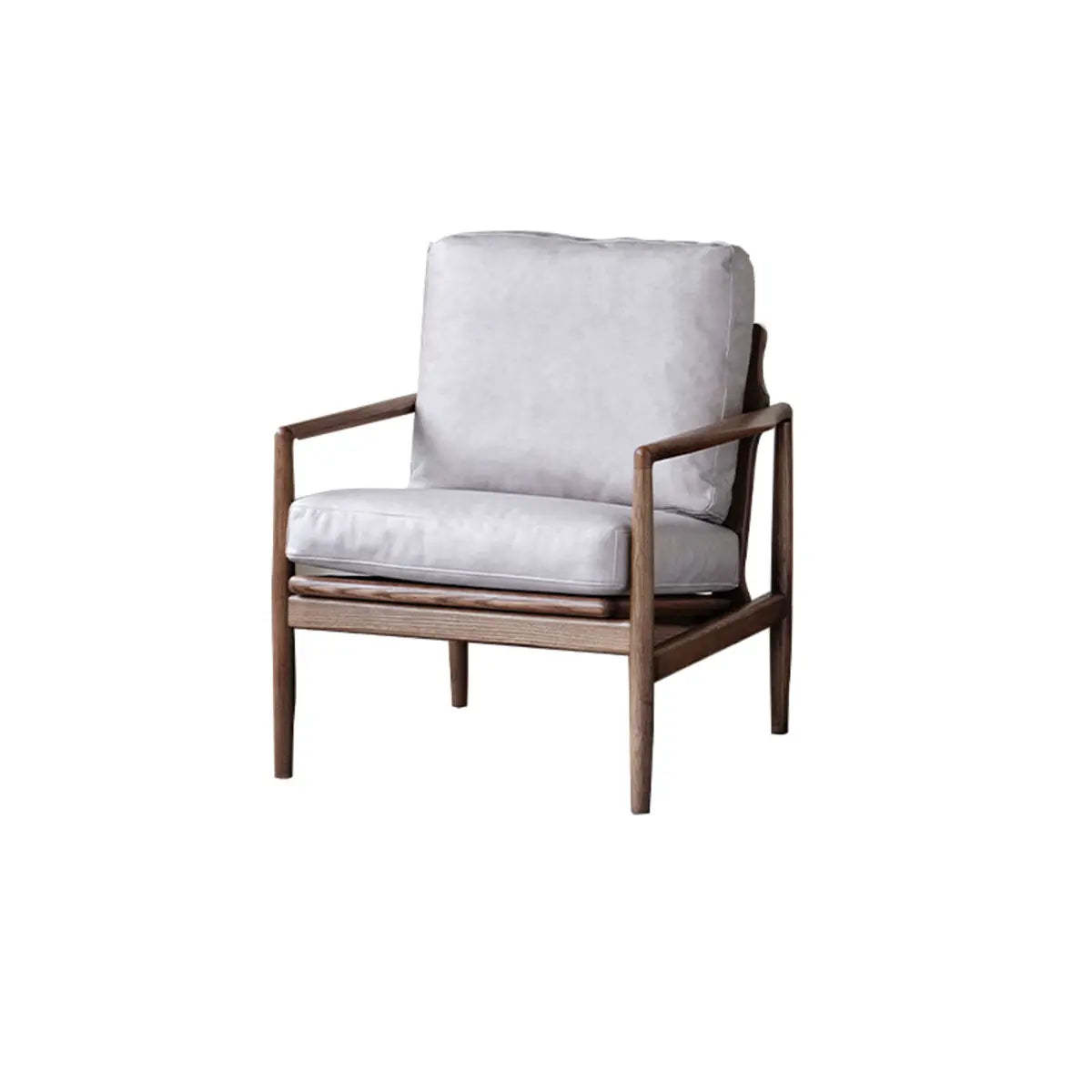 Scratch Resistant Leather Cushion Back Arm Chair