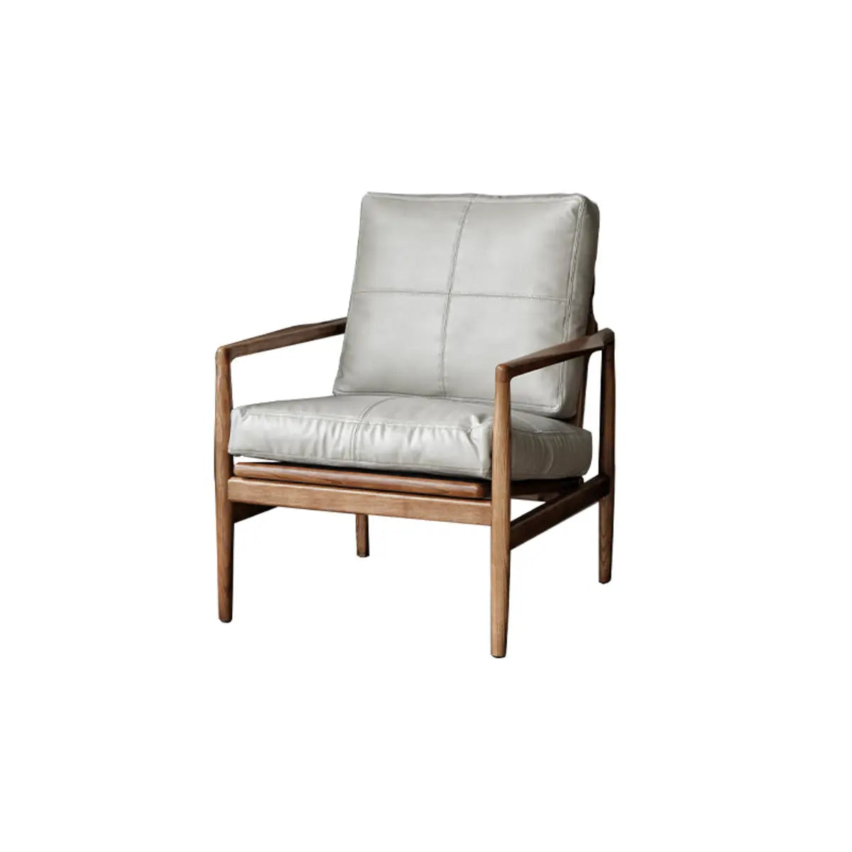 Scratch Resistant Leather Cushion Back Arm Chair