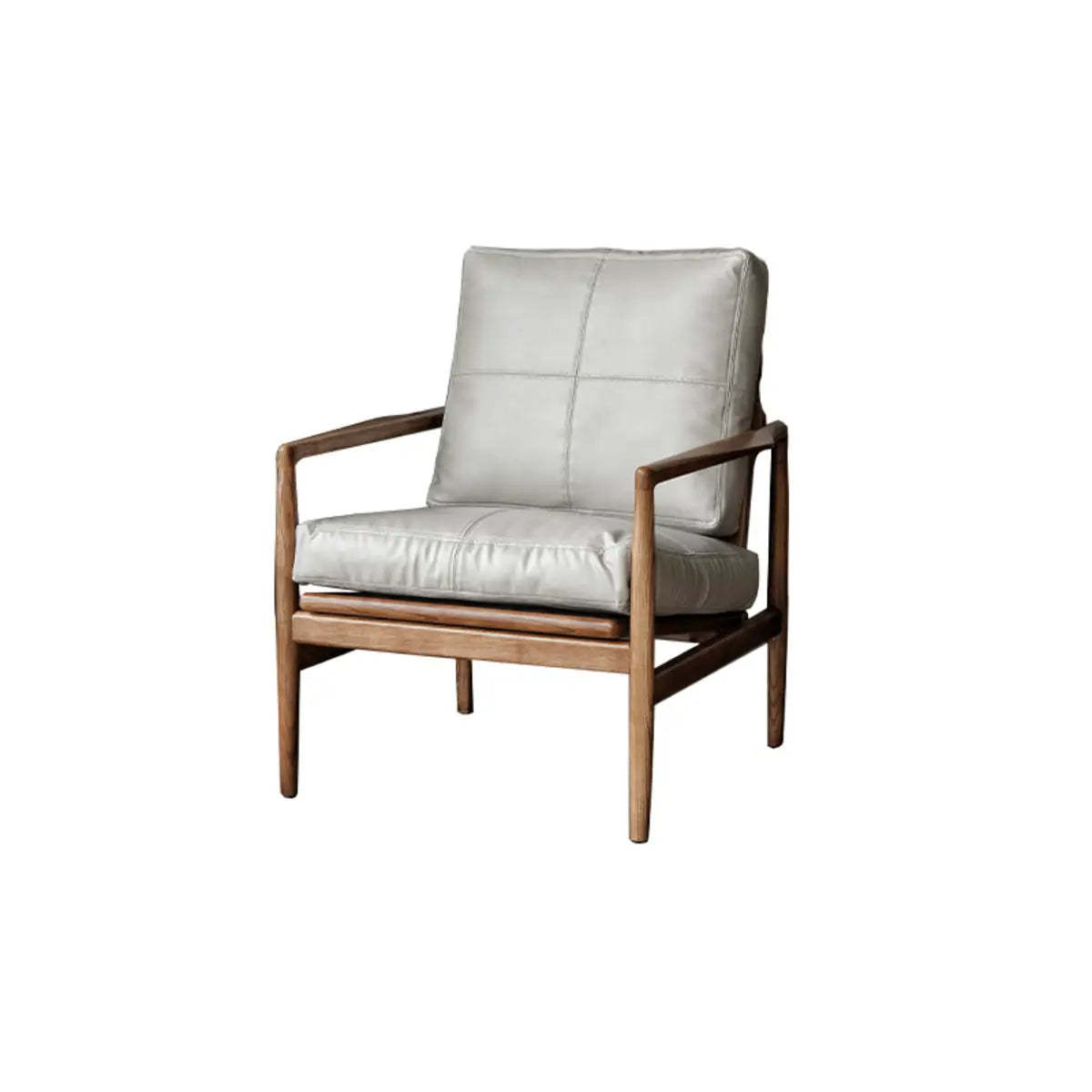 Scratch Resistant Leather Cushion Back Arm Chair