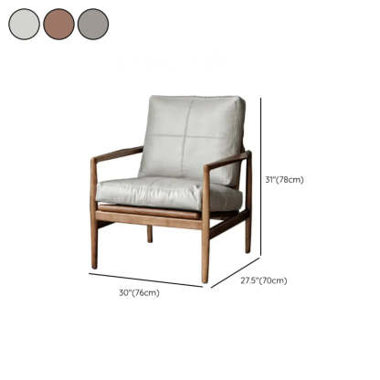 Scratch Resistant Leather Cushion Back Arm Chair