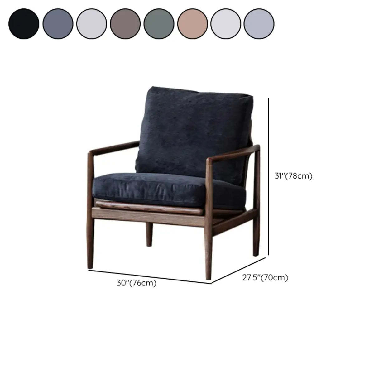 Scratch Resistant Leather Cushion Back Arm Chair