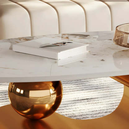 Stone Oval Abstract Coffee Table