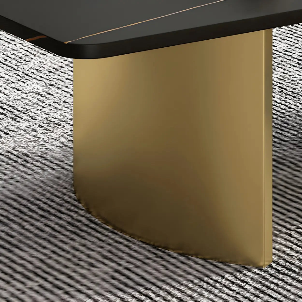 Stone Rectangular Sled Coffee Table