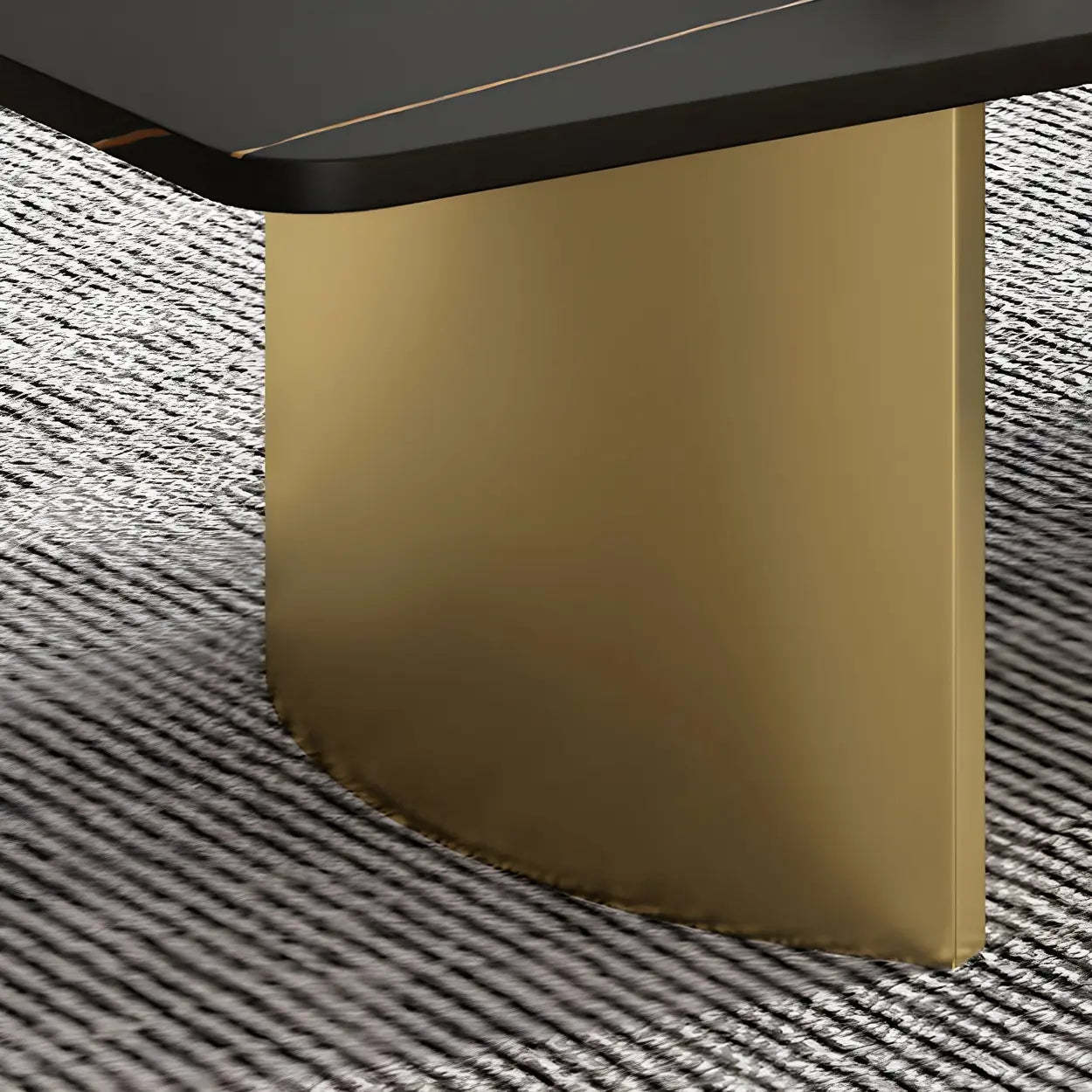 Stone Rectangular Sled Coffee Table