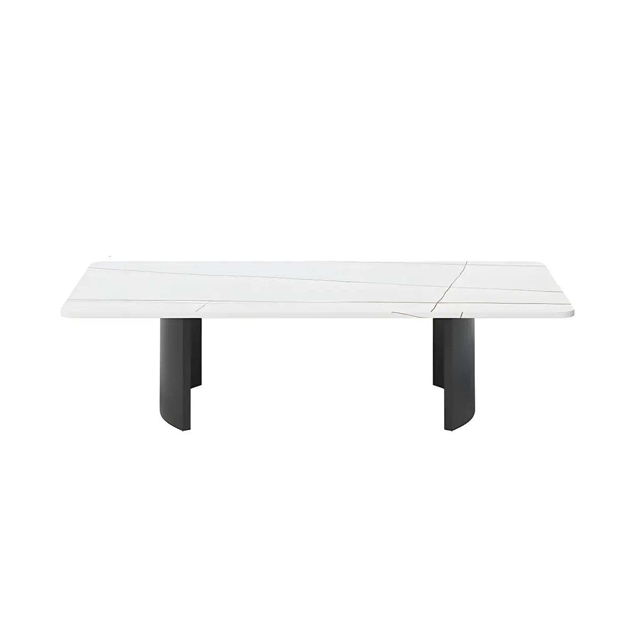 Stone Rectangular Sled Coffee Table