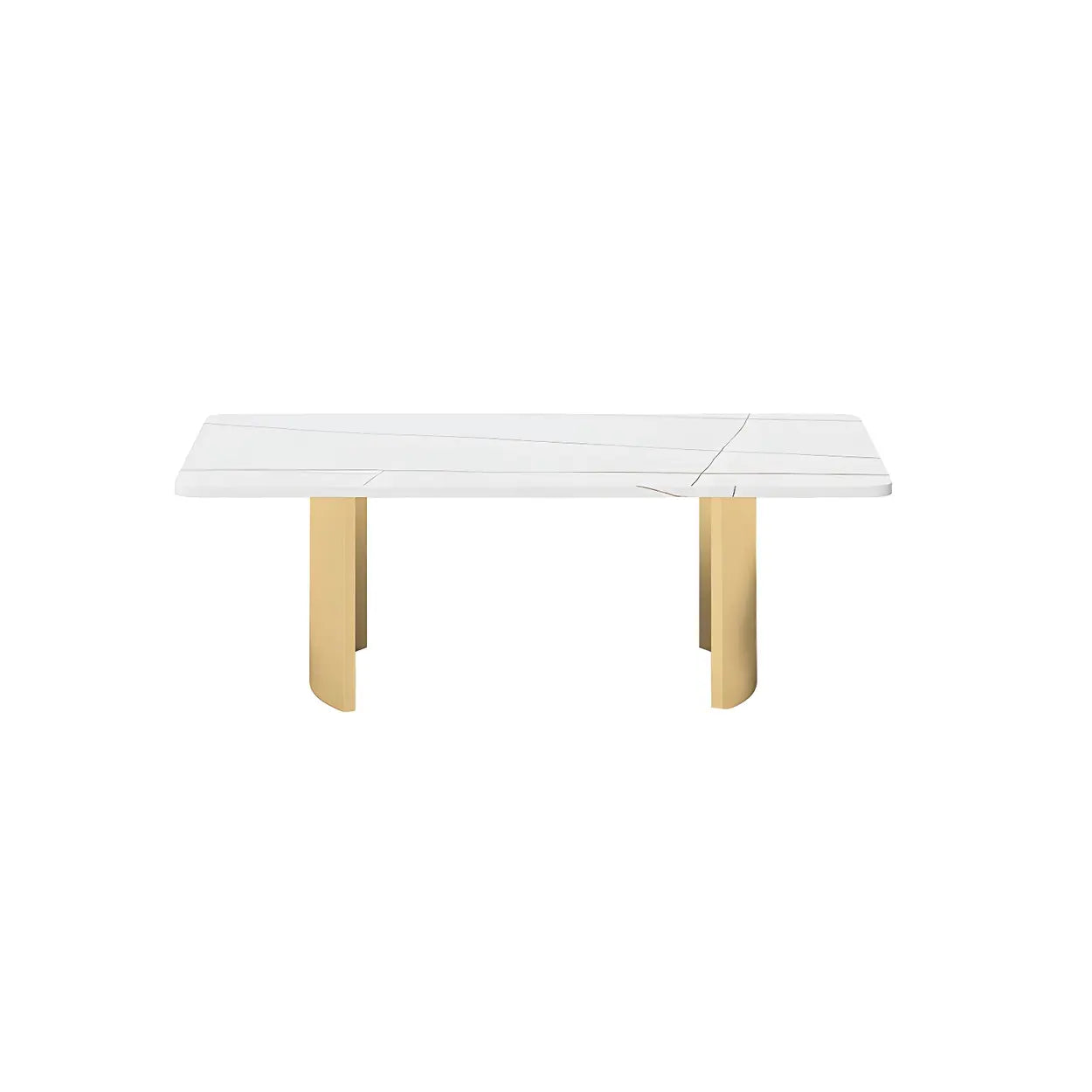 Stone Rectangular Sled Coffee Table