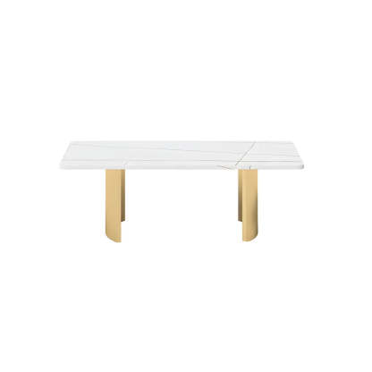 Stone Rectangular Sled Coffee Table