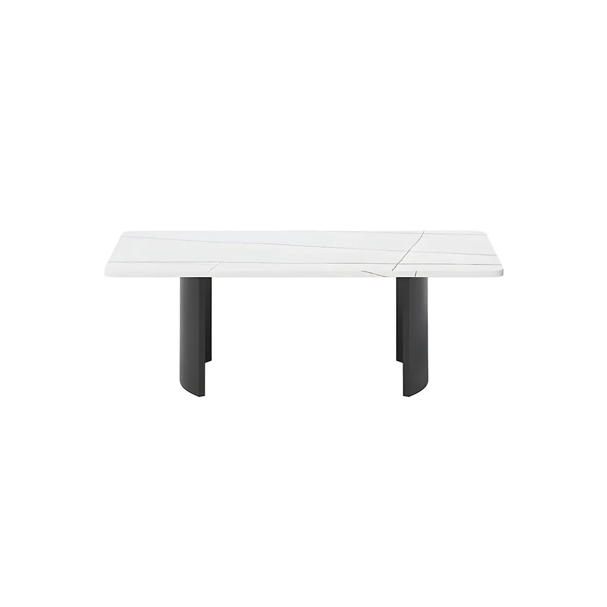 Stone Rectangular Sled Coffee Table — Gold-Black
