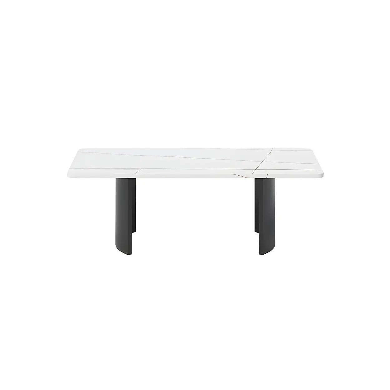 Stone Rectangular Sled Coffee Table — Gold-Black