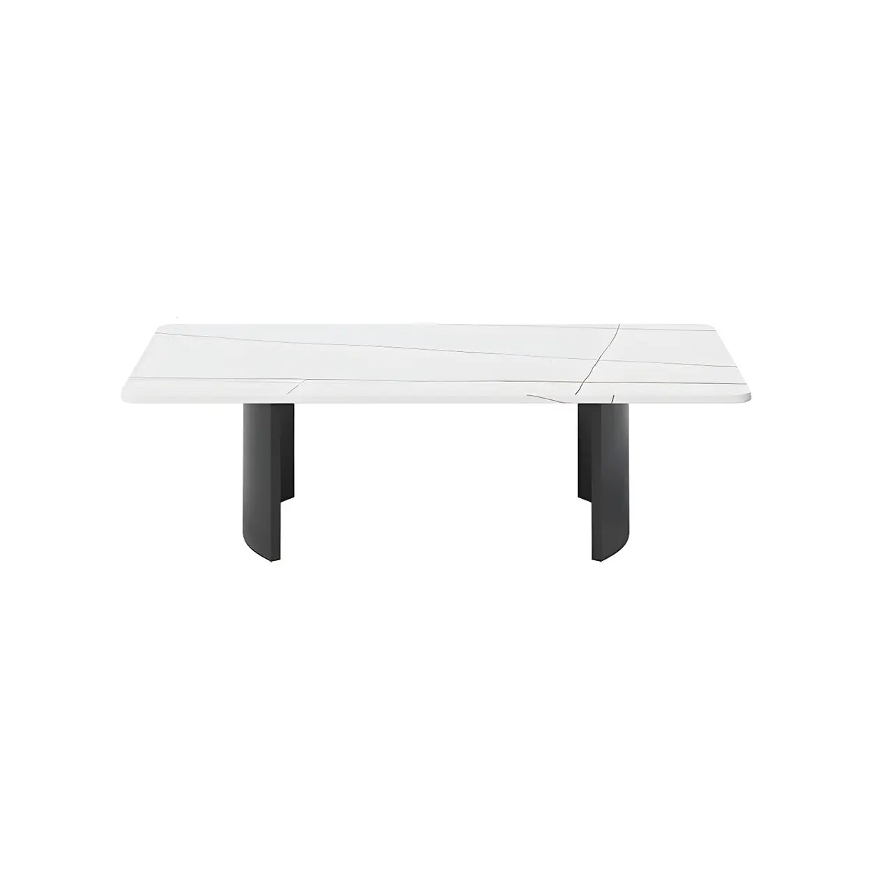 Stone Rectangular Sled Coffee Table — Gold-Black