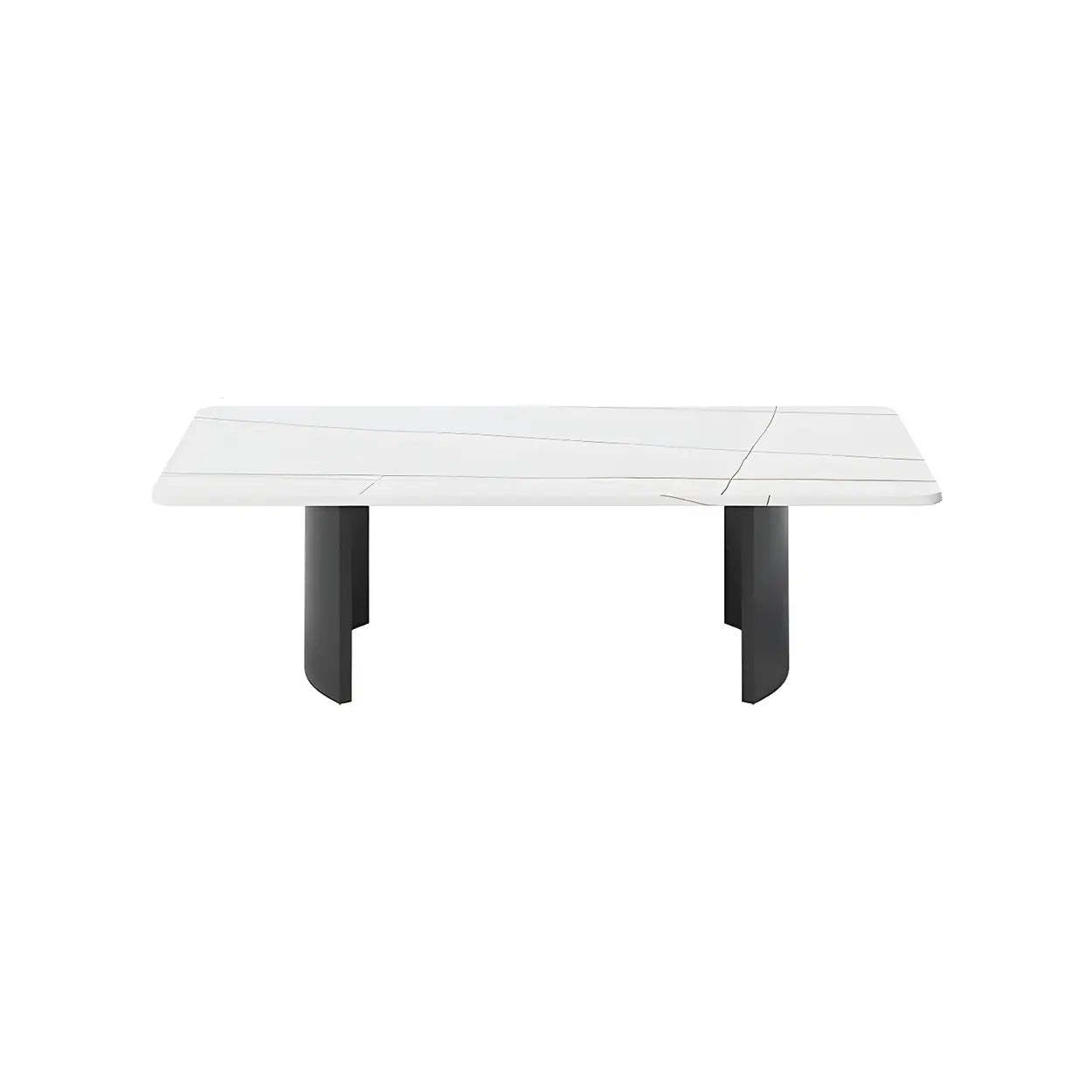 Stone Rectangular Sled Coffee Table — Gold-Black