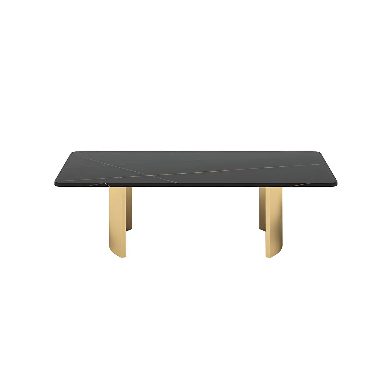 Stone Rectangular Sled Coffee Table