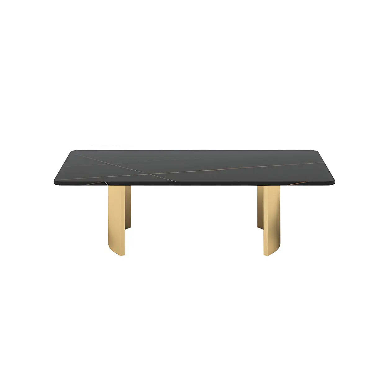 Stone Rectangular Sled Coffee Table