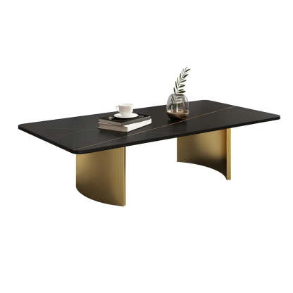 Stone Rectangular Sled Coffee Table