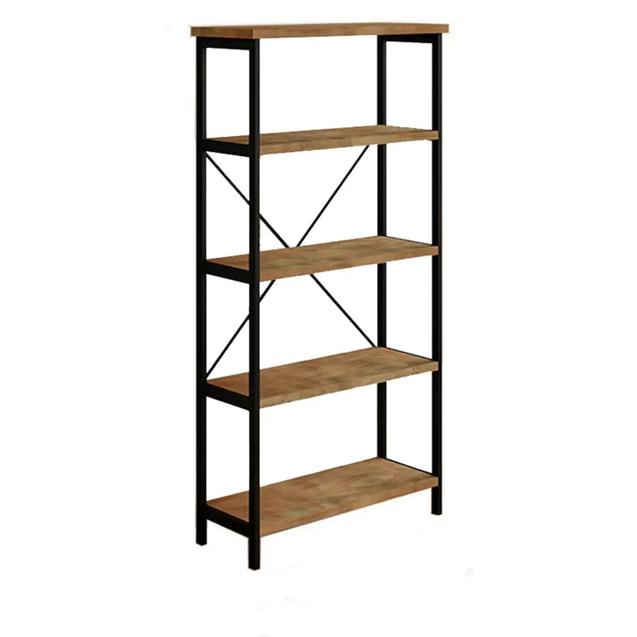 Modern sepia alloy metal bookcases — 31.5" L x 11.8" W x 63" H