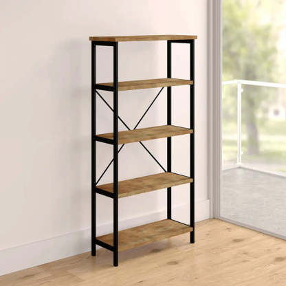 Sepia Casual Alloy 5-Shelf Open Bookcase