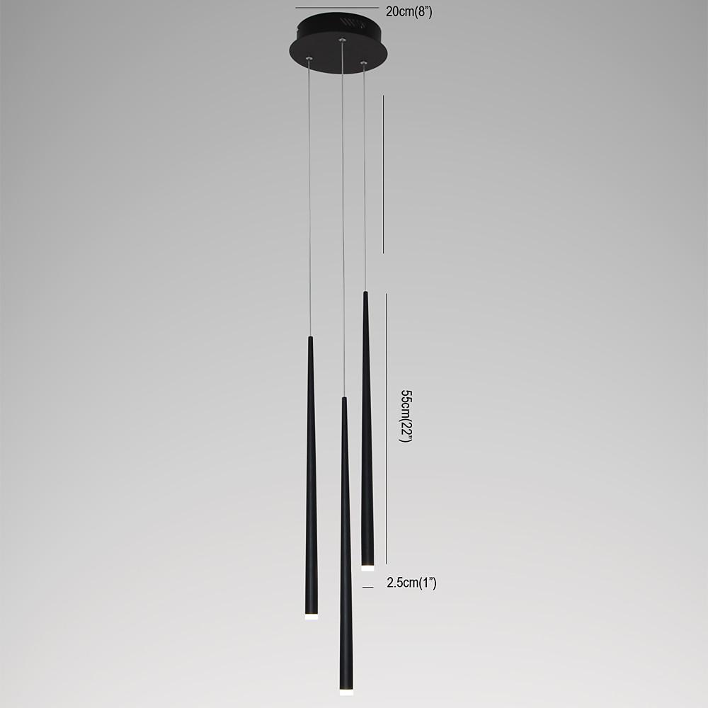 Contemporary rust eye-protection metal pendant lighting — Warm White (3000K) / Matte Black