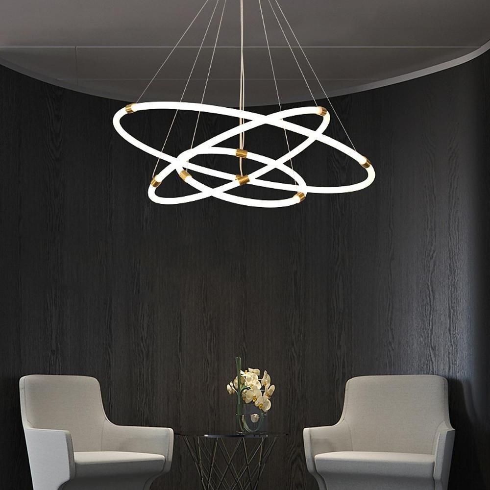 Surround Circle LED Chandelier: 2/3-Light, 4000K, Acrylic-Lighom