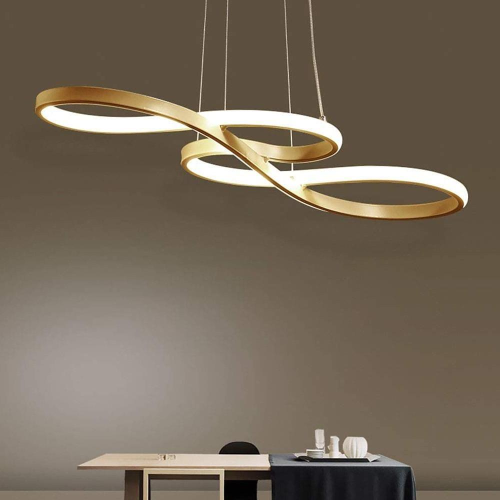 Sputnik Wave Design Semi Flush Chandeliers Metal Silica Gel Ceiling Lights-Lighom