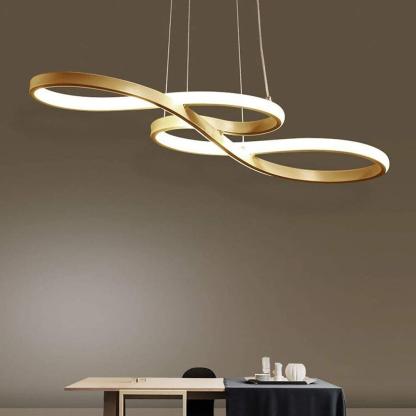 Sputnik Wave Design Semi Flush Chandeliers Metal Silica Gel Ceiling Lights-Lighom