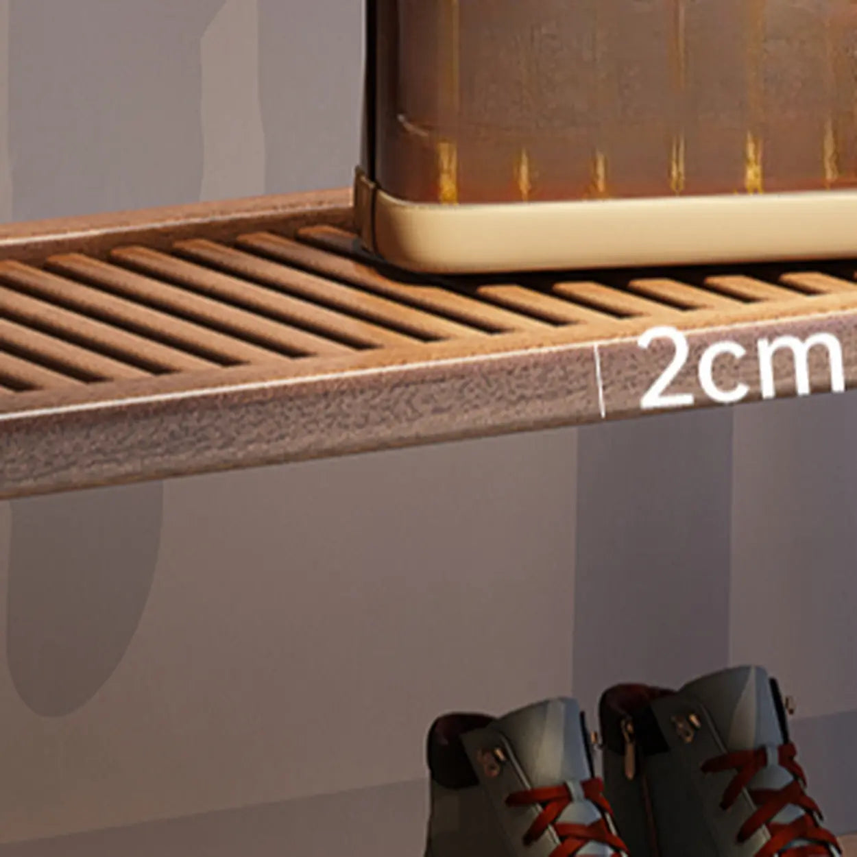 Brown Wood Freestanding Coat Rack with Mirror