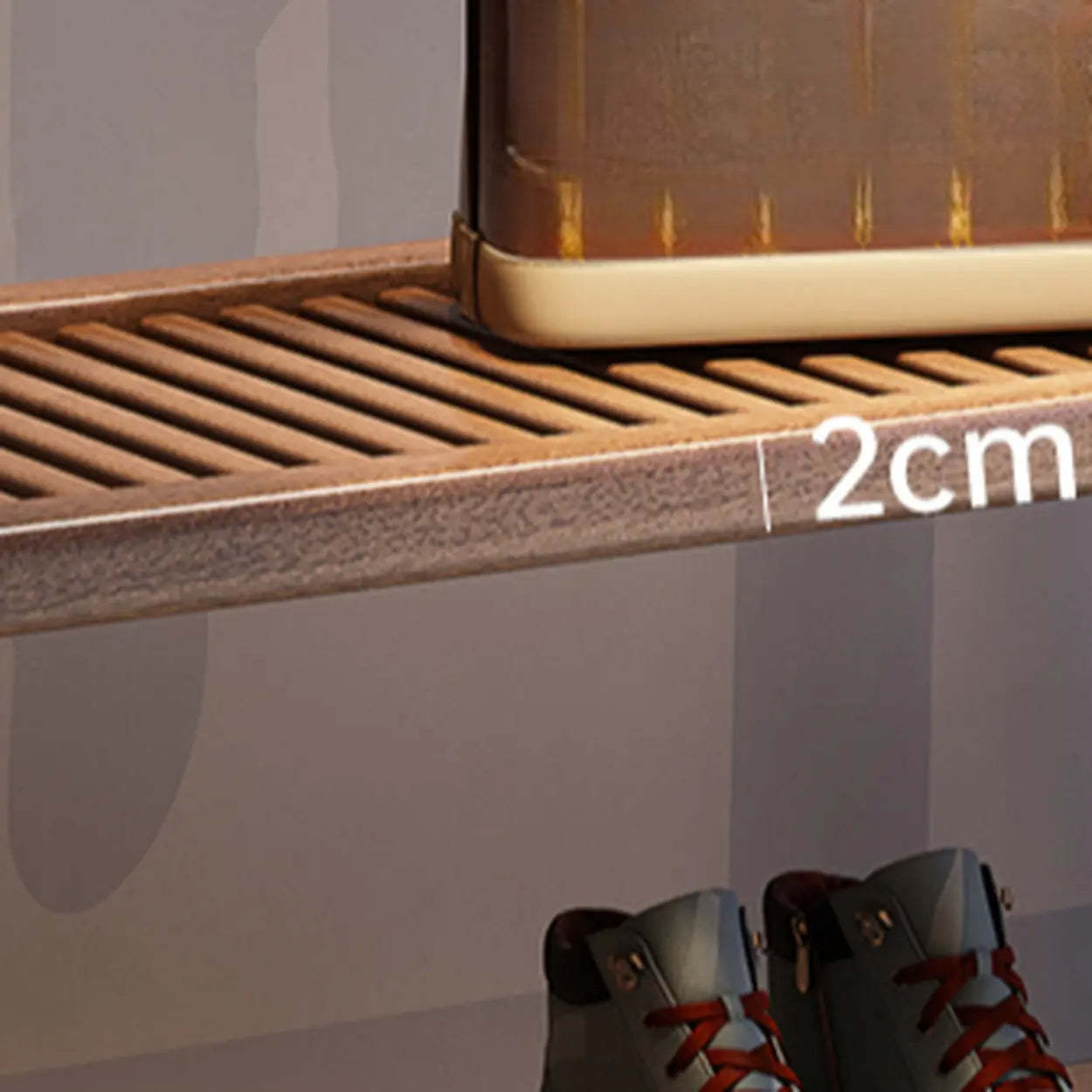Brown Wood Freestanding Coat Rack with Mirror