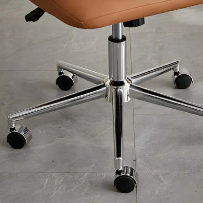Leather base office chairs in leather metal
