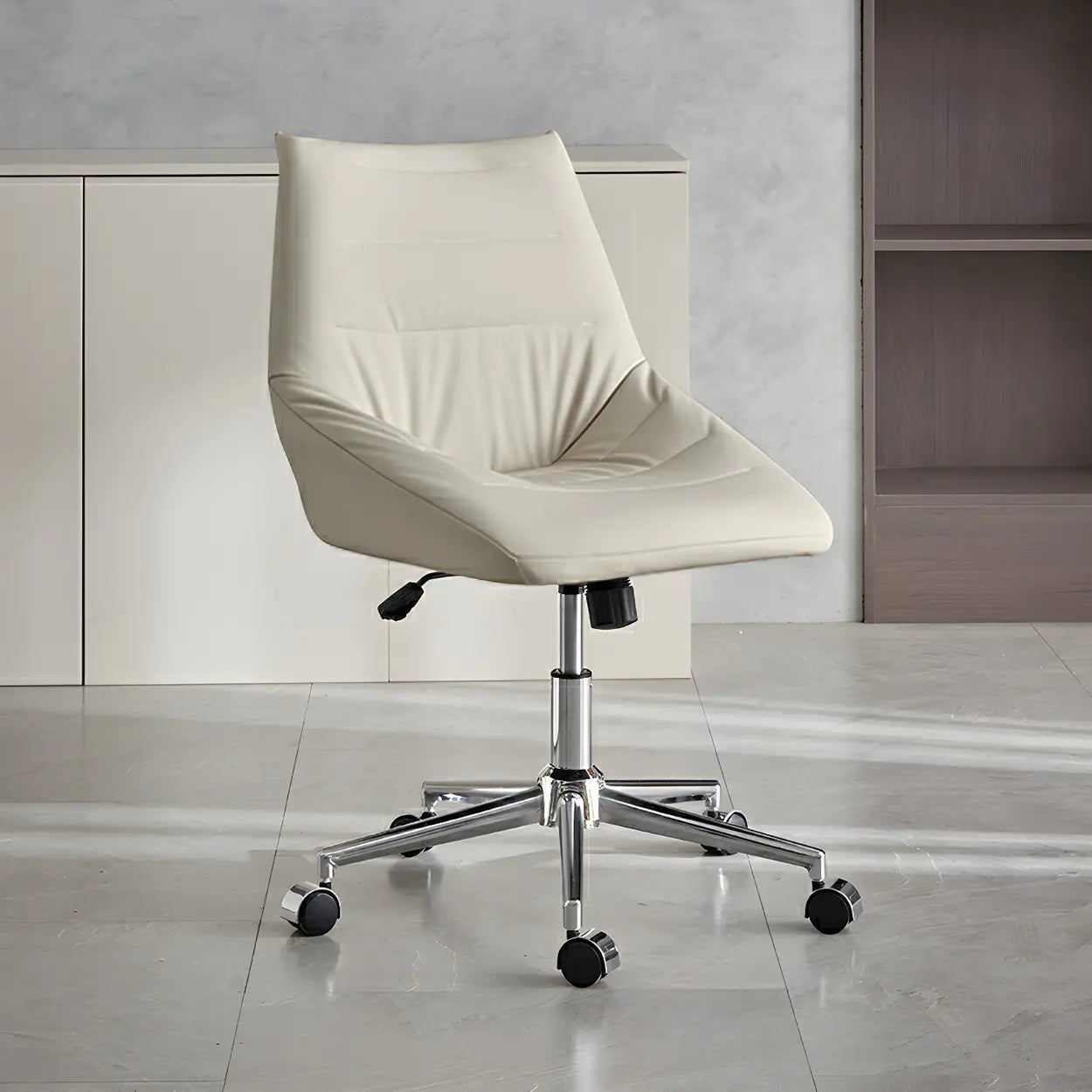 Leather base silver leather metal office chairs, Lighom