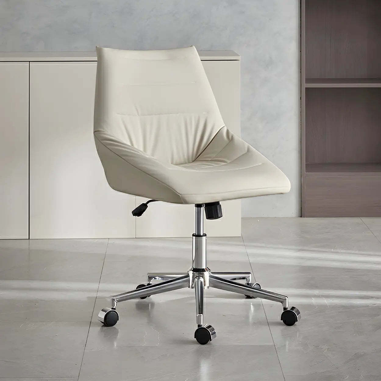 Leather base silver leather metal office chairs, Lighom