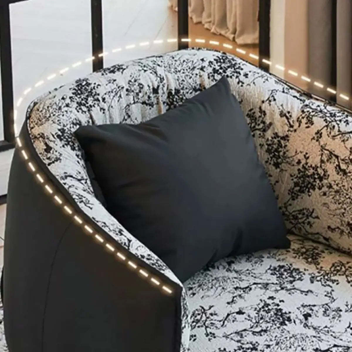 Silver Four Leg Leather Pillow Back Accent Chair — Mint Green / Accent Chair / Anti Cat Scratch Leather