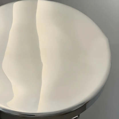 Silver Round Stainless Steel Backless Bar Stool