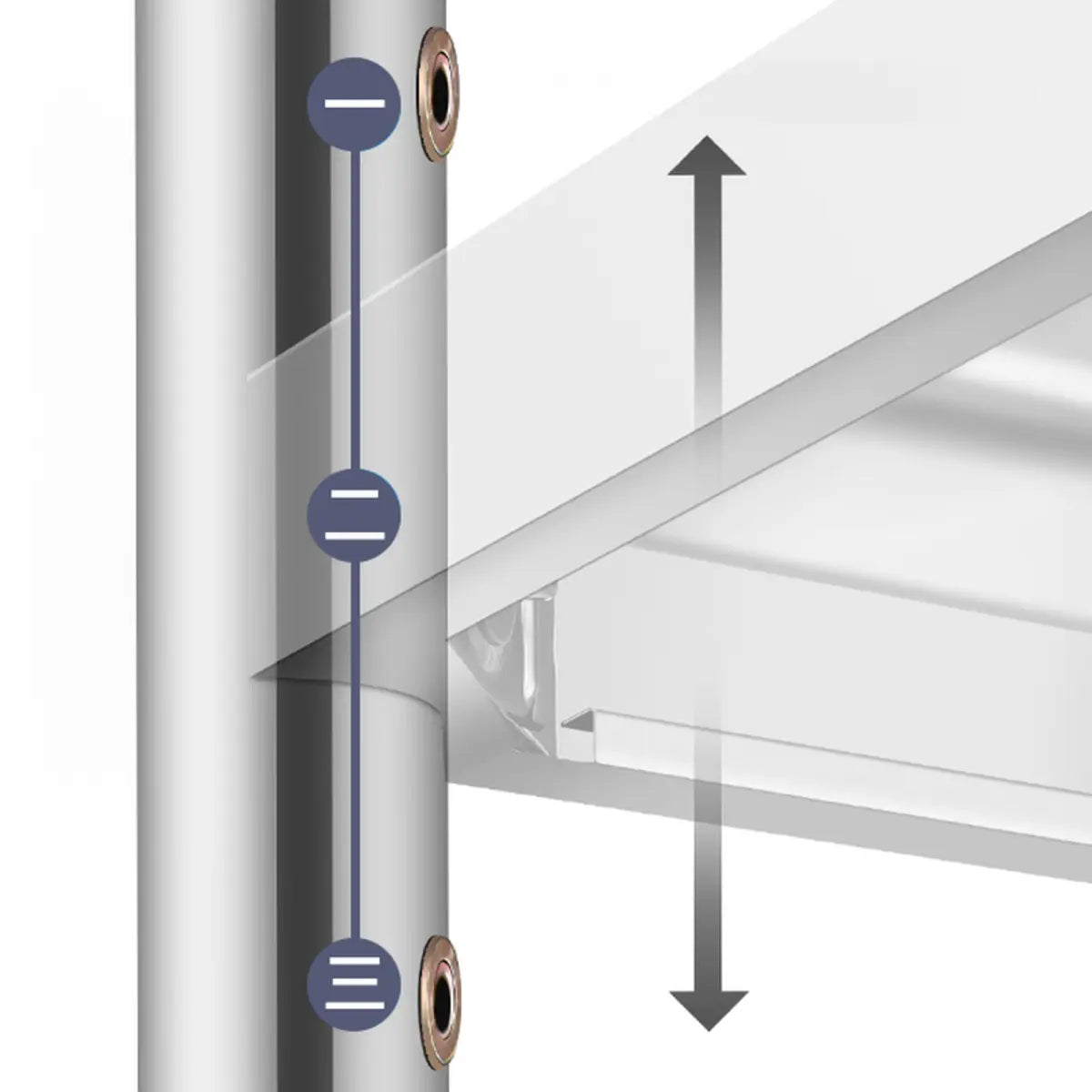 Silver Stainless Steel Countertop Baker's Rack with Shelves