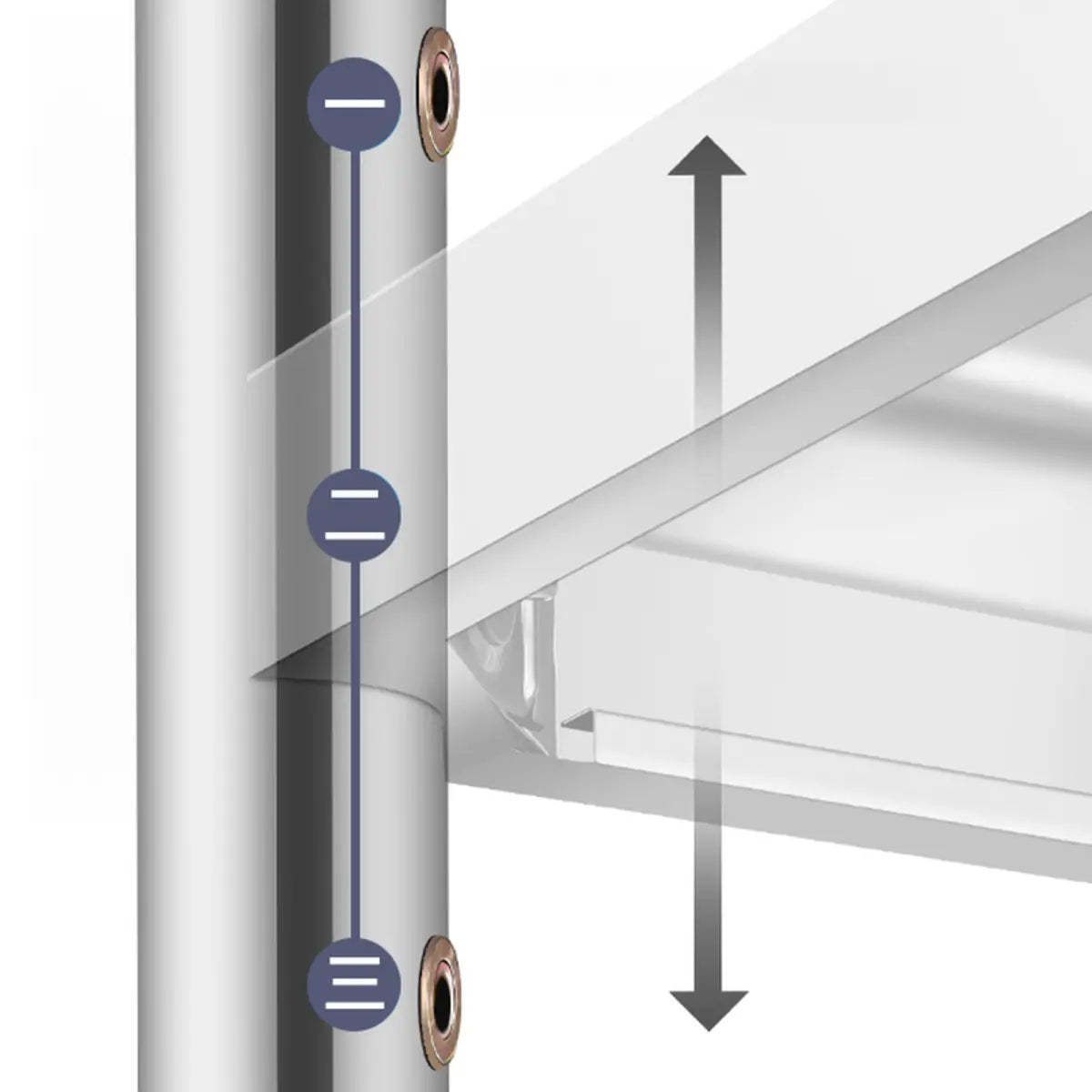 Silver Stainless Steel Countertop Baker's Rack with Shelves