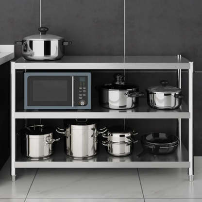 Silver Stainless Steel Countertop Baker's Rack with Shelves