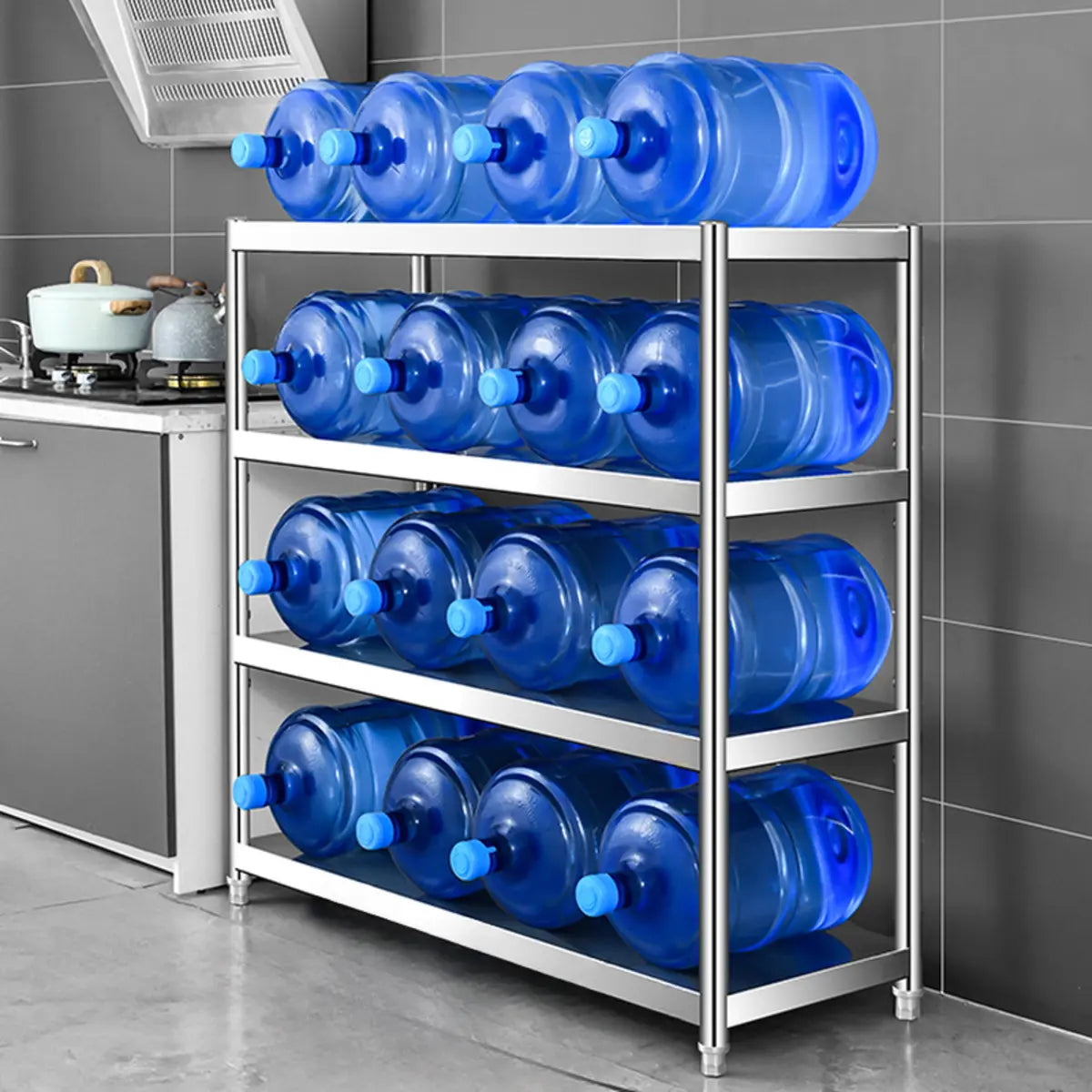 Silver Stainless Steel Countertop Baker's Rack with Shelves