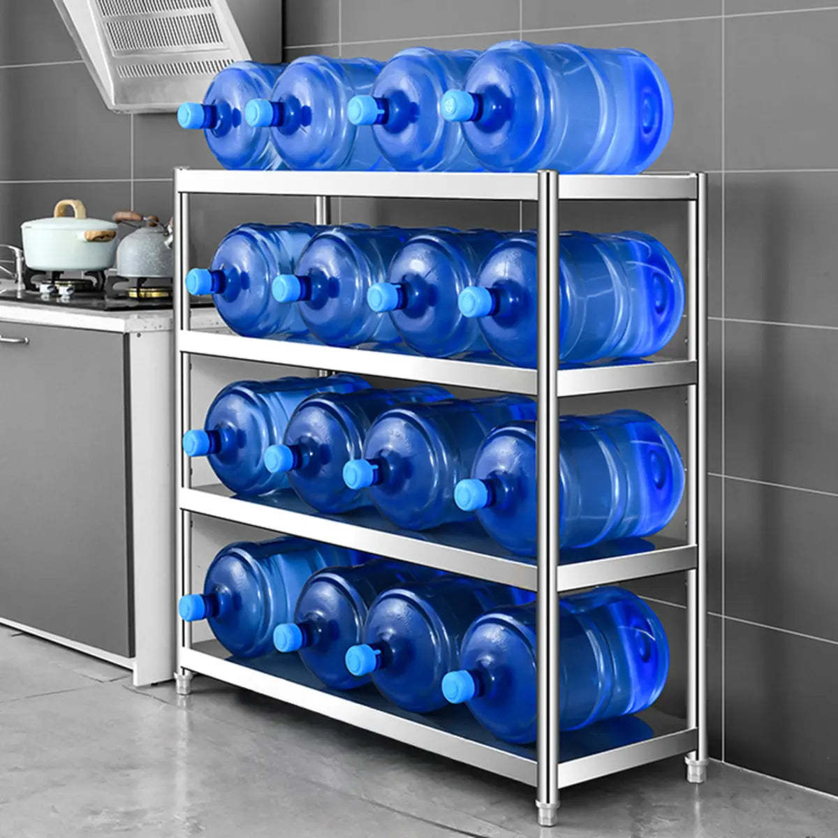 Silver Stainless Steel Countertop Baker's Rack with Shelves